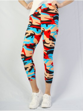 MULTI COLOR CAPRI STRETCH LEGGING